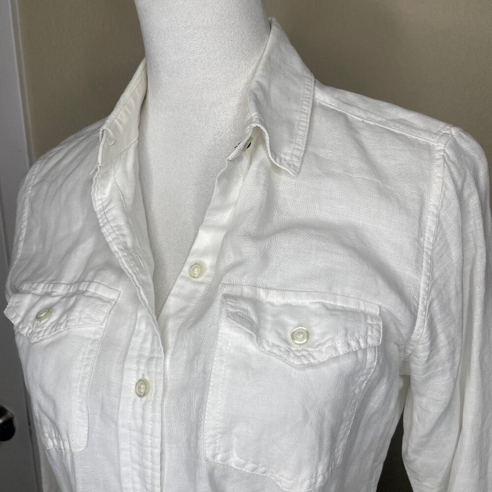 Banana Republic Soft Wash Shirt Linen Cotton Button Down Shirt Sz Small Career - Picture 3 of 9